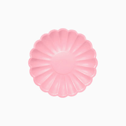 Pratos Florais Rosa Pastel formato flor