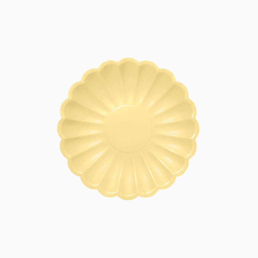 Pratos Florais Amarelo formato flor