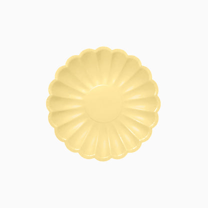 Pratos Florais Amarelo formato flor