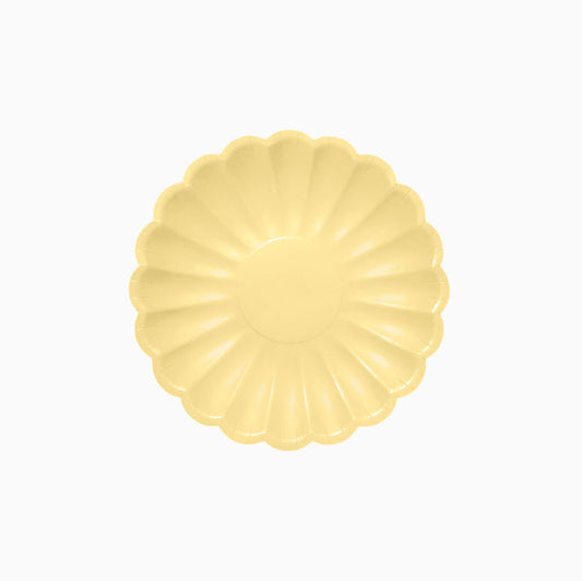 Pratos Florais Amarelo formato flor