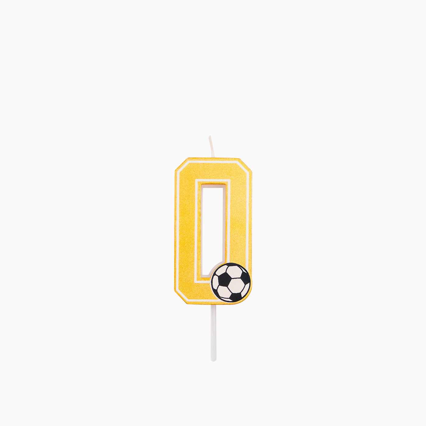 Vela Glitter Número 0 Futebol