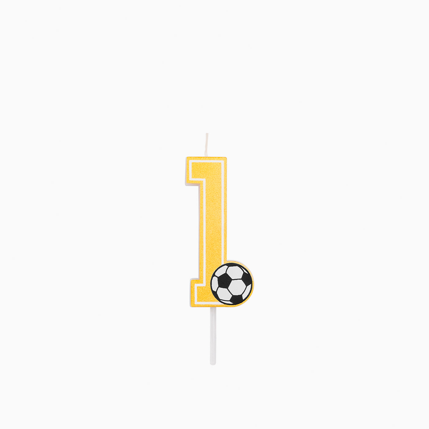 Vela Glitter Número 1 Futebol
