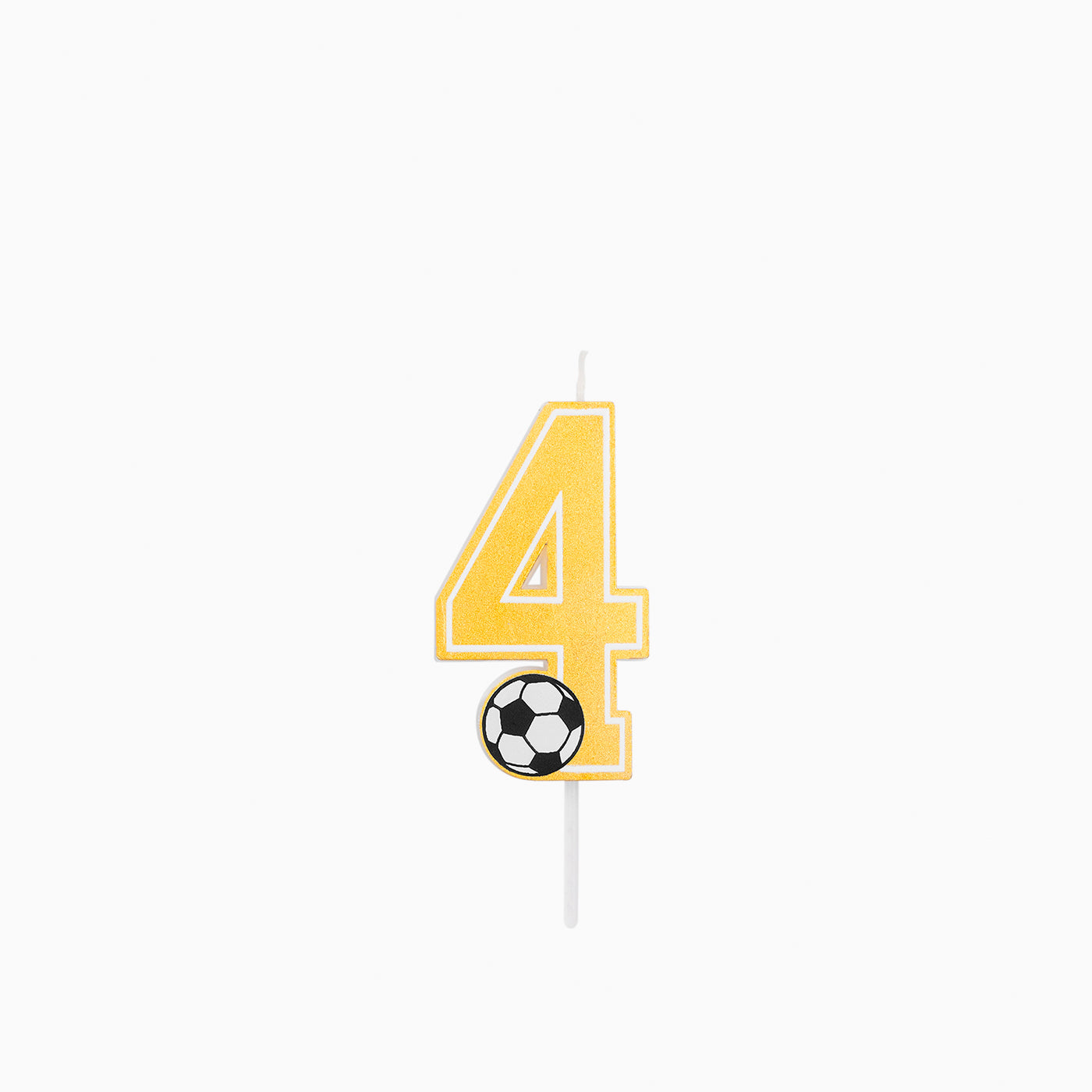 Vela Glitter Número 4 Futebol