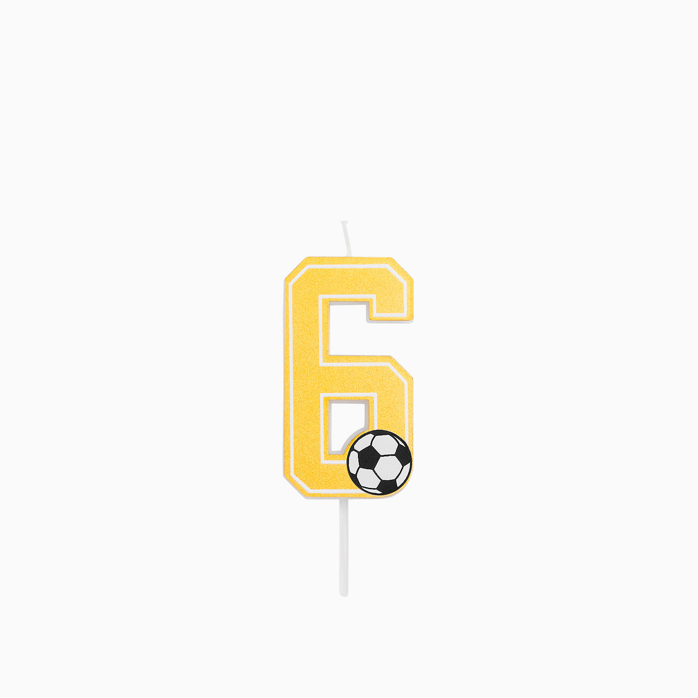 Vela Glitter Número 6 Futebol