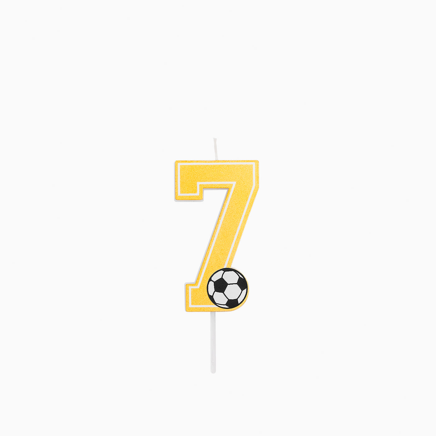 Vela Glitter Número 7 Futebol