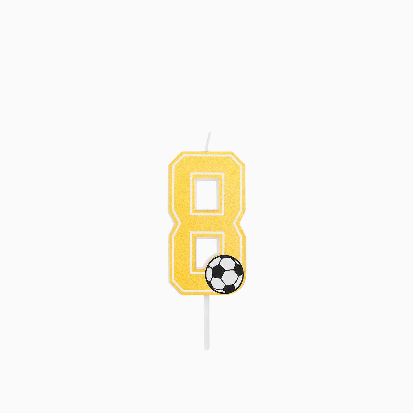 Vela Glitter Número 8 Futebol