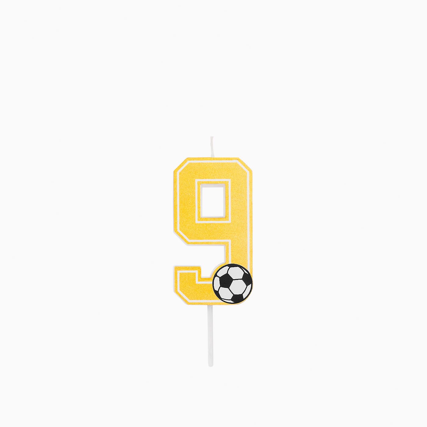 Vela Glitter Número 9 Futebol