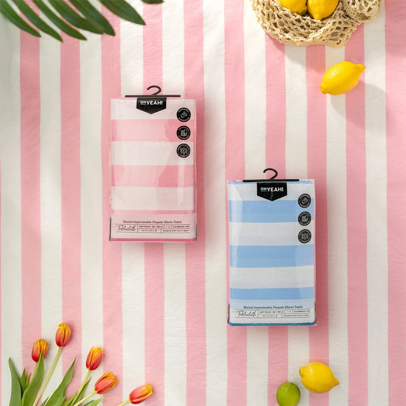Toalha Happy Vibes, versões azul e rosa