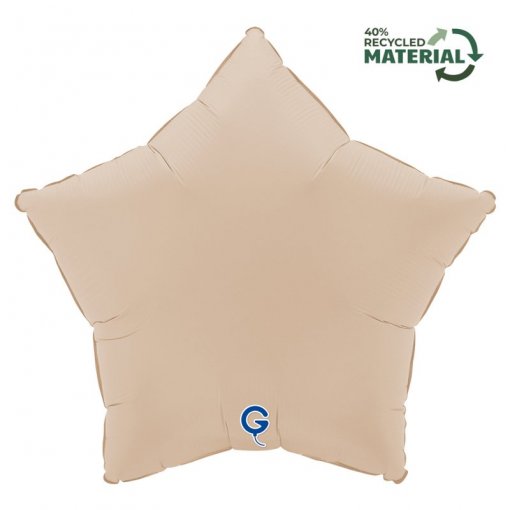 Balão Foil Estrela 18'' Soft Matte Cappuccino Bege Grabo