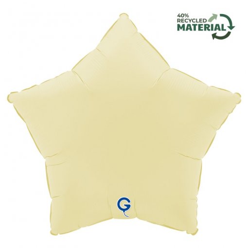 Balão Foil Estrela 18'' Soft Matte French Butter Manteiga Grabo