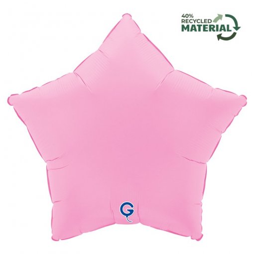 Balão Foil Estrela 18'' Soft Matte Sakura Rosa Claro Grabo