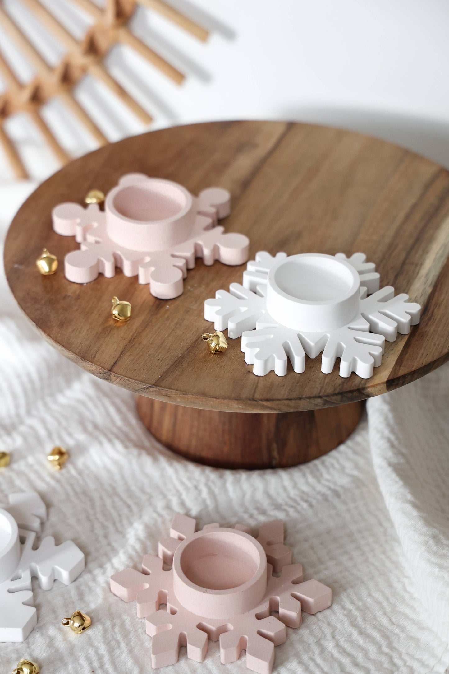 Porta Velas Floco de Neve