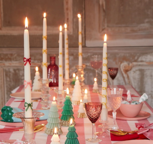 Velas Natal Laços Muticolores