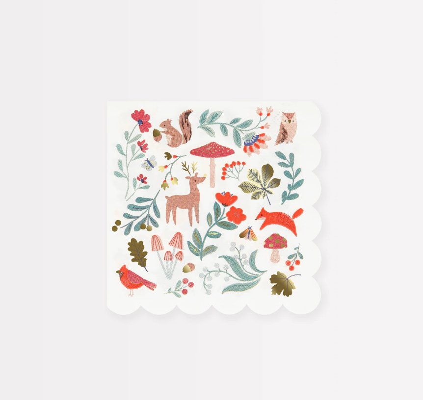 Guardanapos Natal Woodland Pequenos