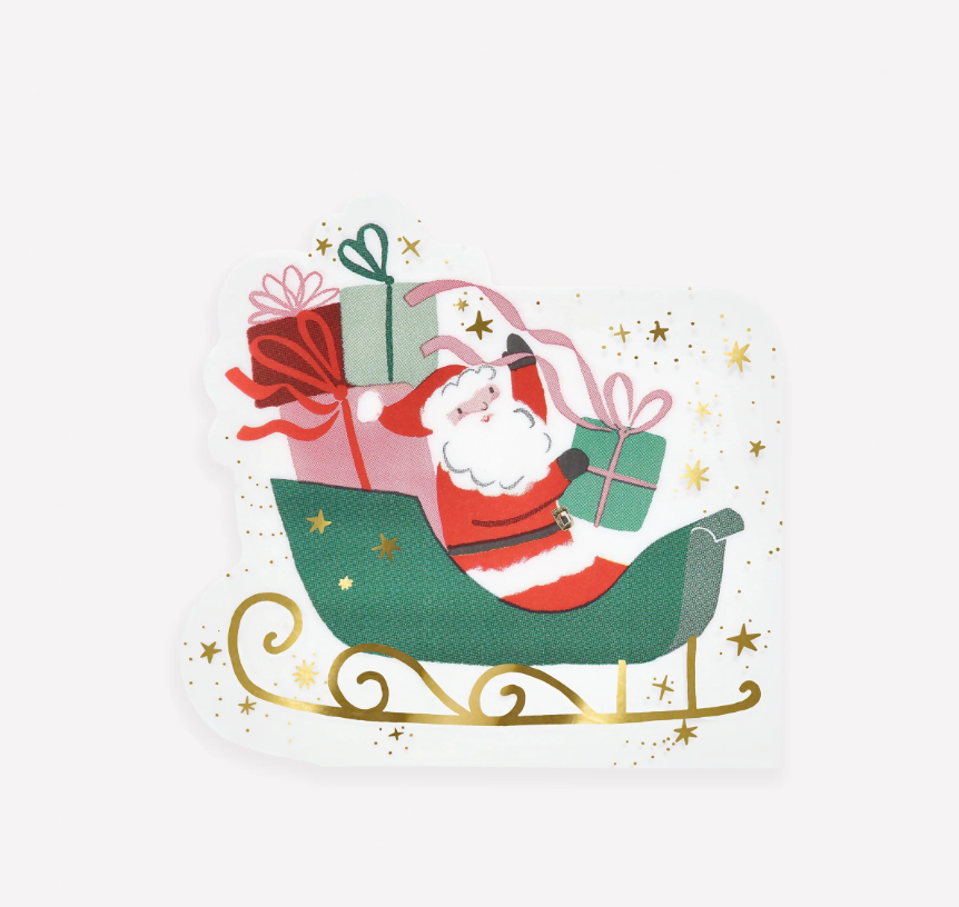 Guardanapos Pai Natal Trenó