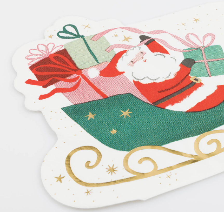 Guardanapos Pai Natal Trenó