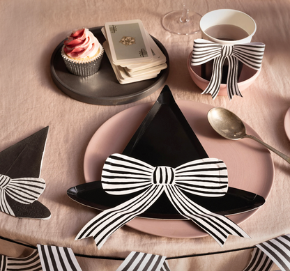 Striped Black Bow Cups
