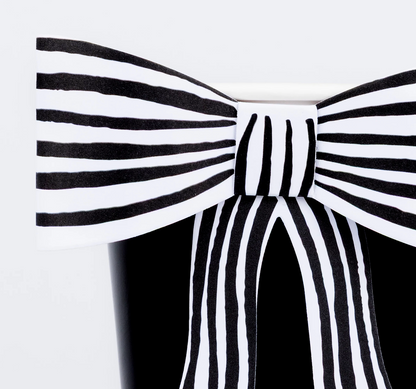Striped Black Bow Cups