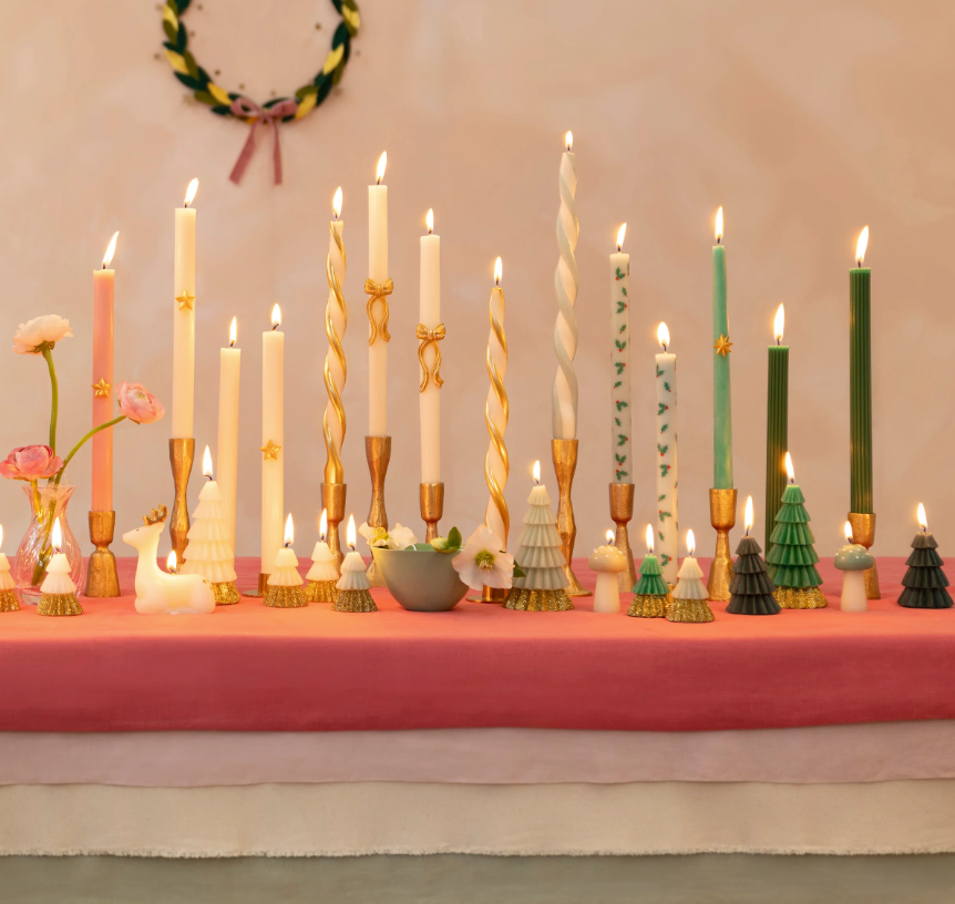 Velas Natal Padrões Festivos