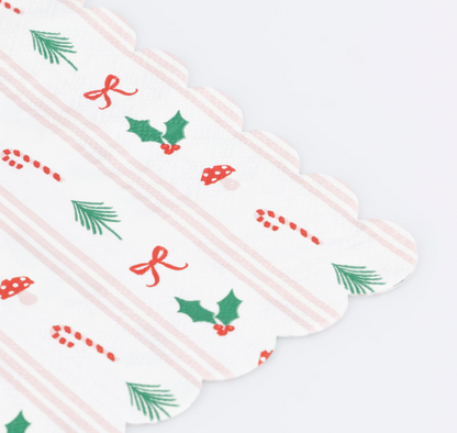 Christmas Napkins Large Stripes