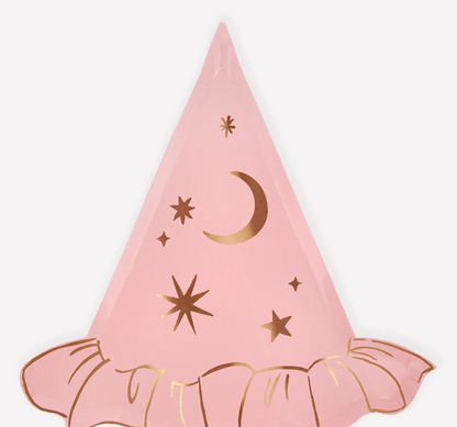 Pratos Chapéu de Bruxa Rosa