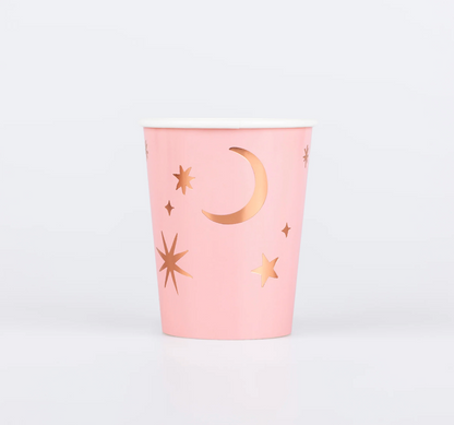 Copos Rosa Estrelas