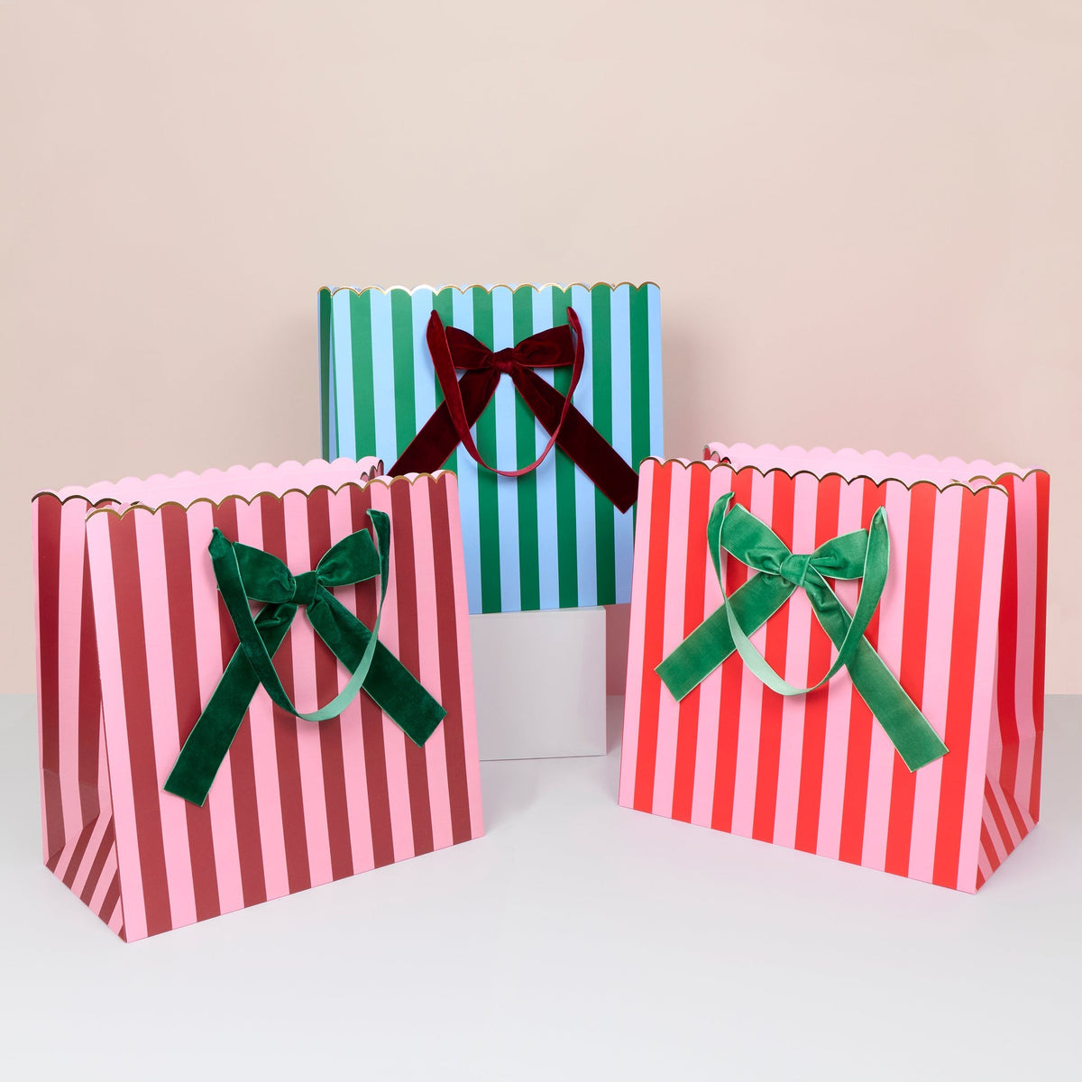 Sacos de Oferta Grandes Riscas de Natal (Pack 3)