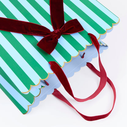 Sacos de Oferta Grandes Riscas de Natal (Pack 3), embrulho de Natal