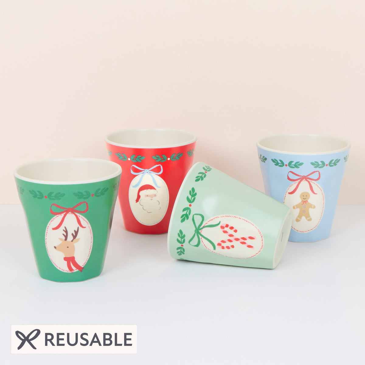 Copos Reutilizáveis Jolly Christmas (Pack 4)