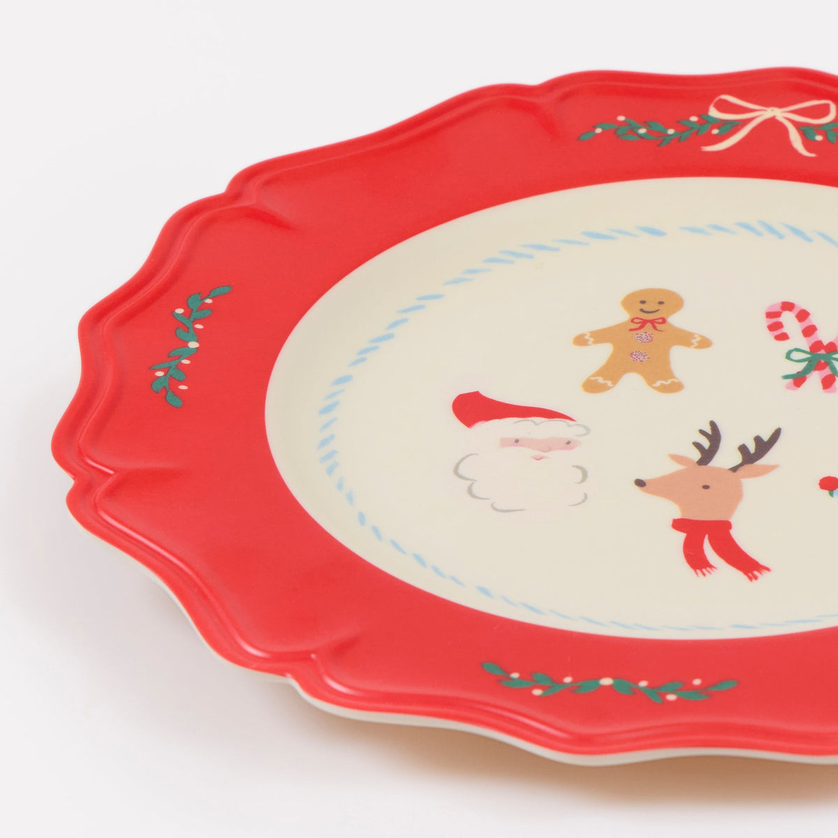 Pratos Grandes Reutilizáveis Jolly Christmas (Pack 4), mesa de Natal