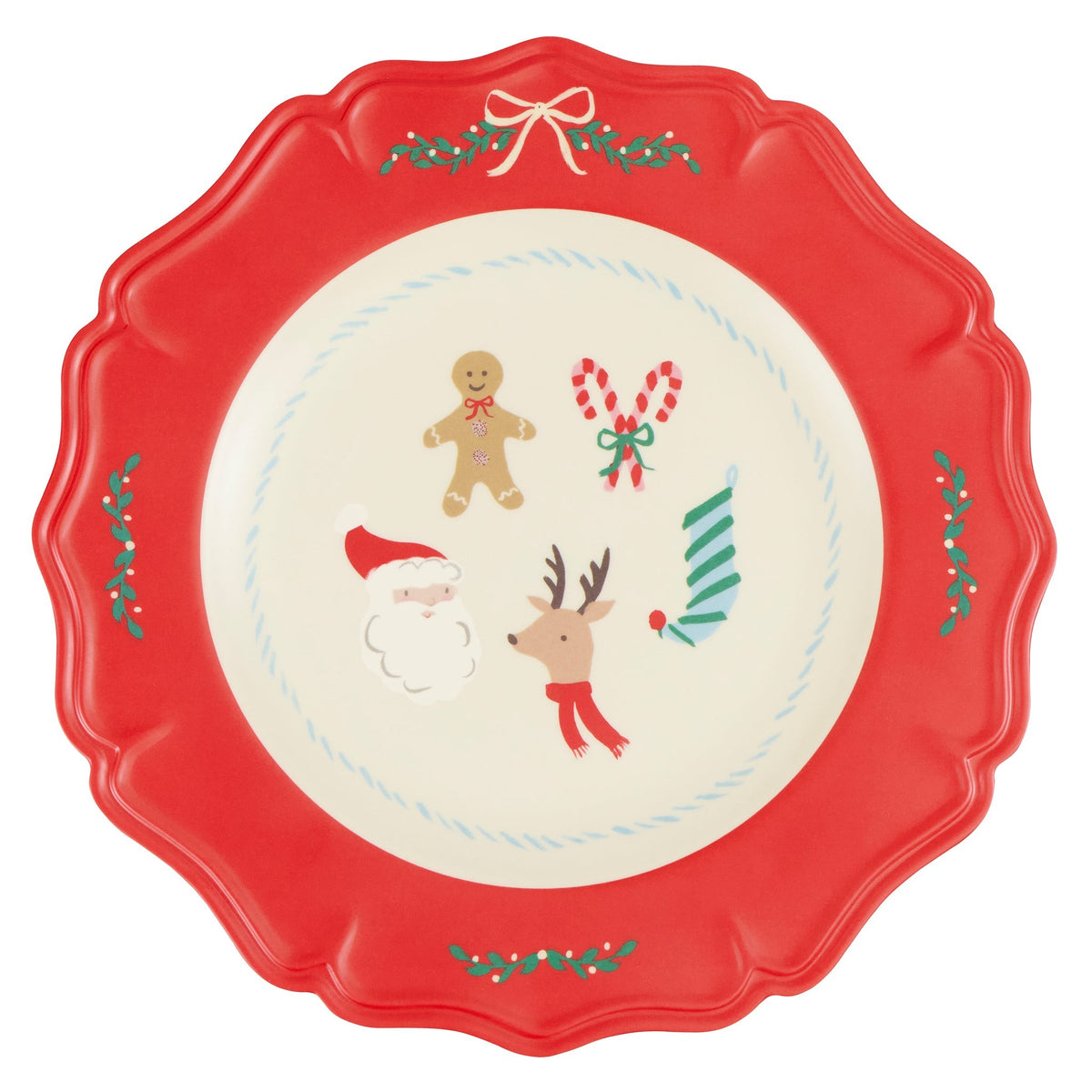 Pratos Grandes Reutilizáveis Jolly Christmas (Pack 4), mesa de Natal