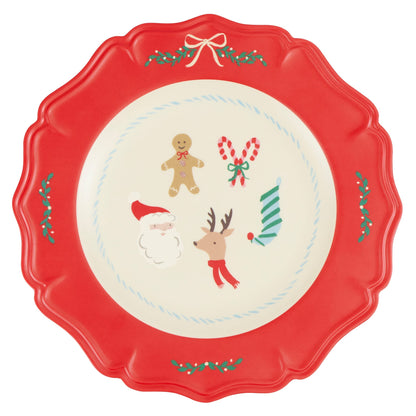 Pratos Grandes Reutilizáveis Jolly Christmas (Pack 4), mesa de Natal
