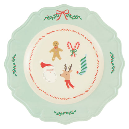 Pratos Grandes Reutilizáveis Jolly Christmas (Pack 4), mesa de Natal
