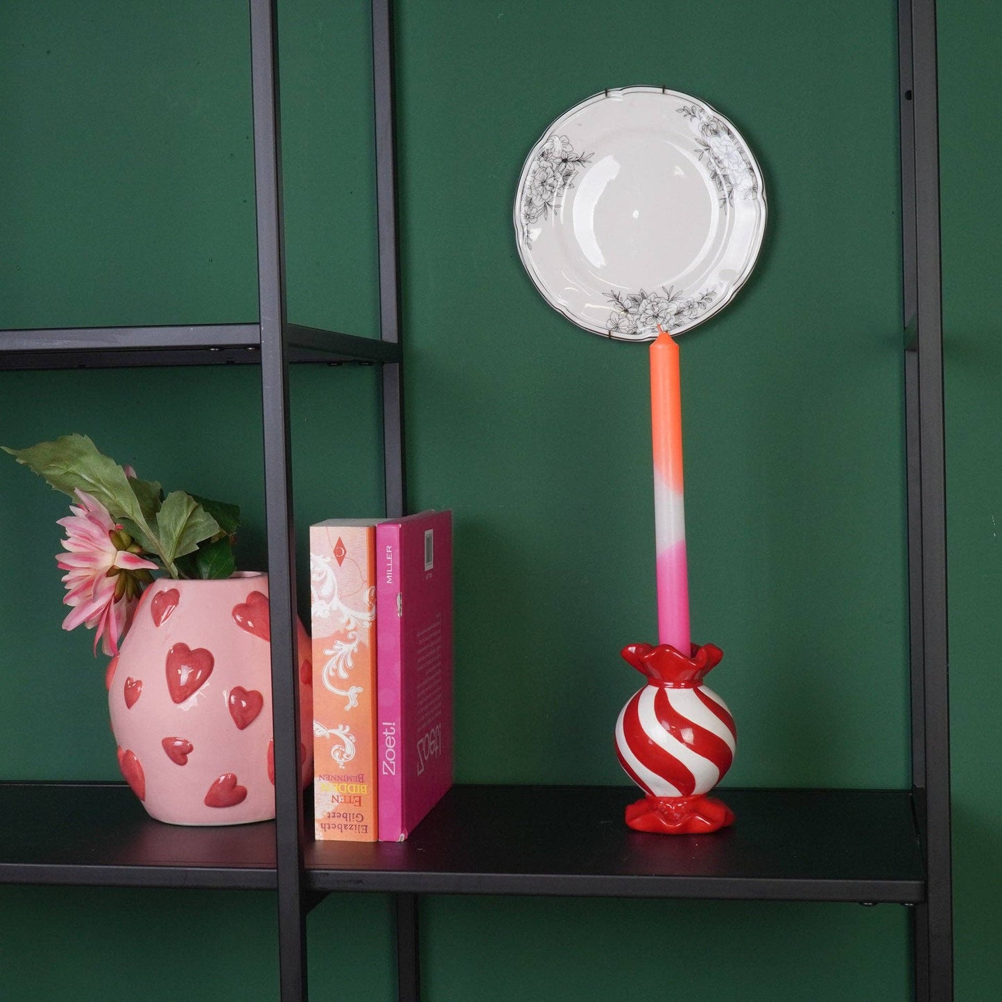 Castiçal Rebuçado Vermelho