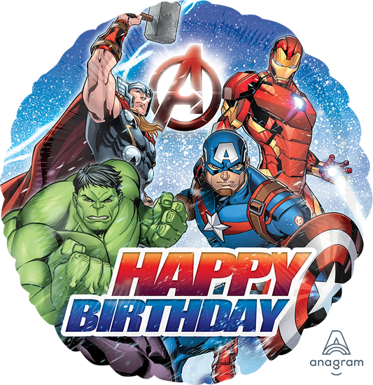 Balão Foil Happy Birthday Avengers
