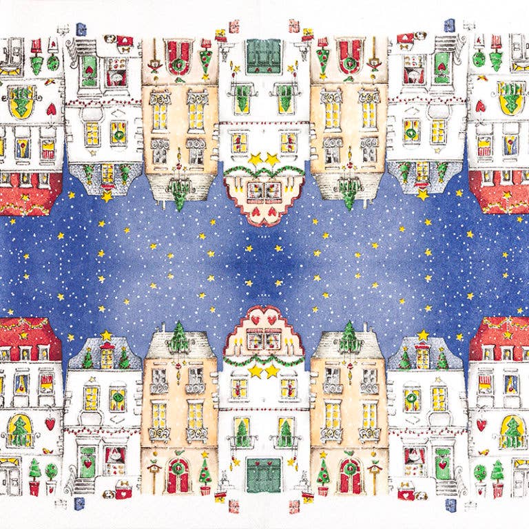 Guardanapos de Natal Aldeia Colorida