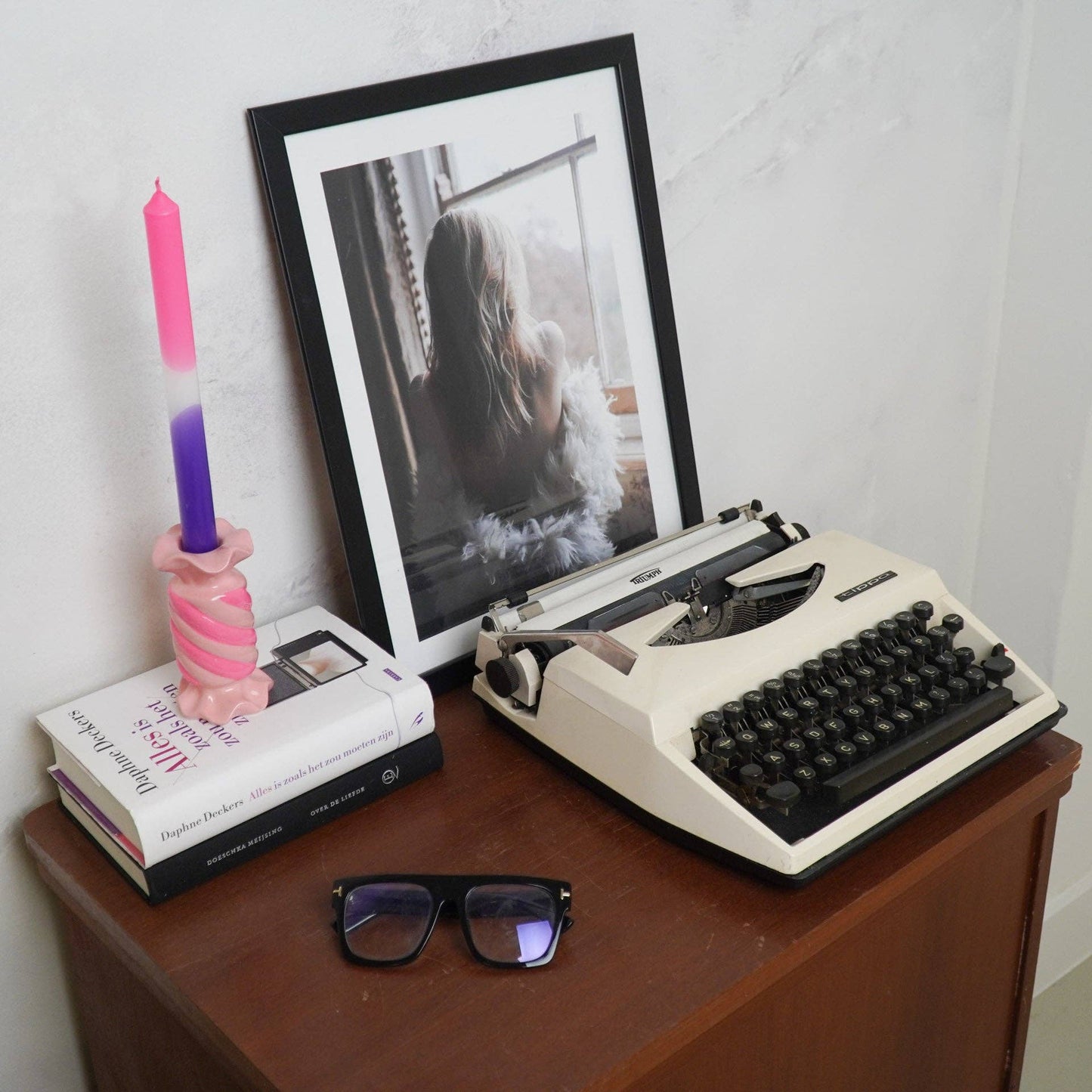 Suporte para Velas Rosa