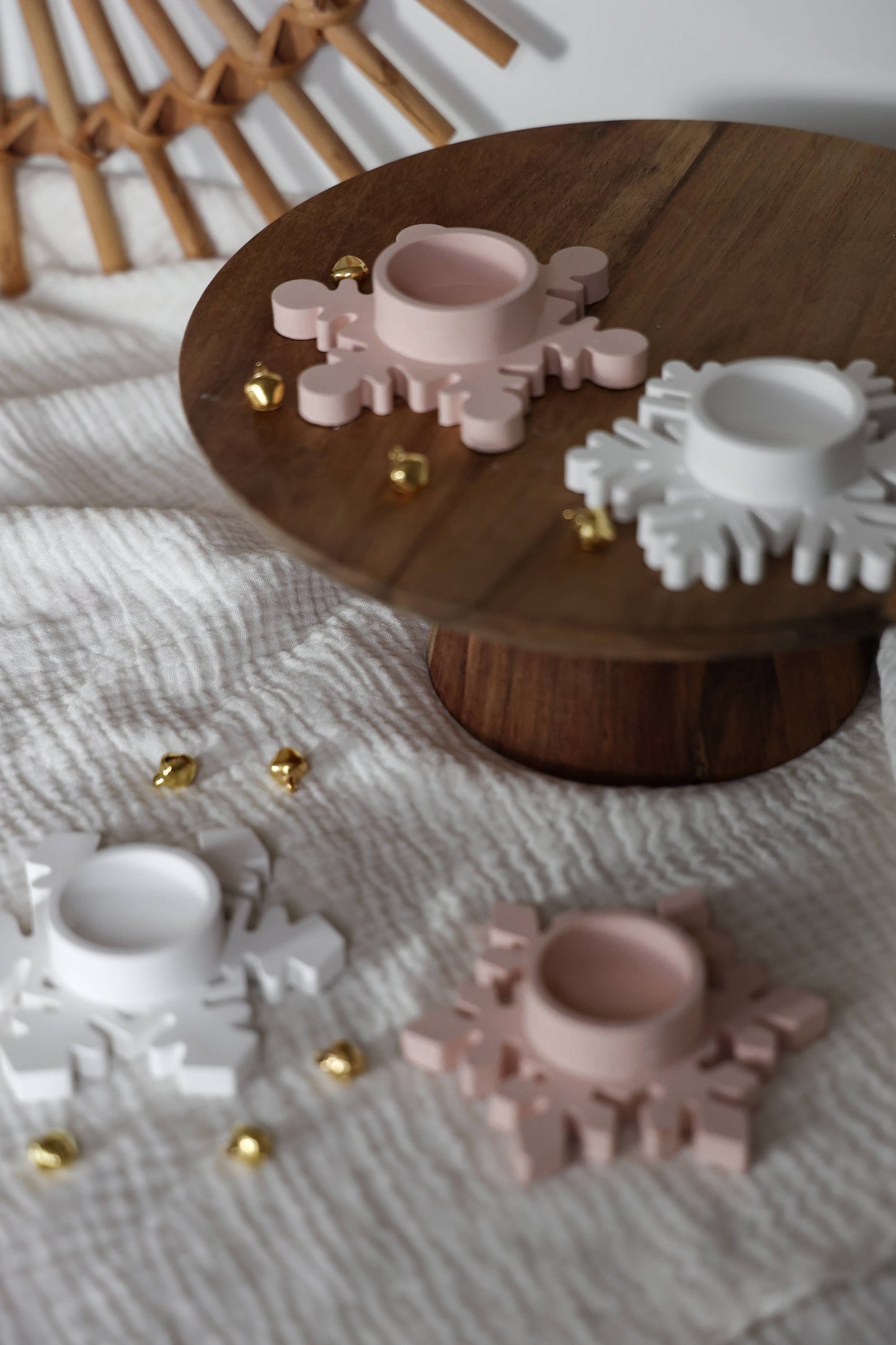 Porta Velas Floco de Neve