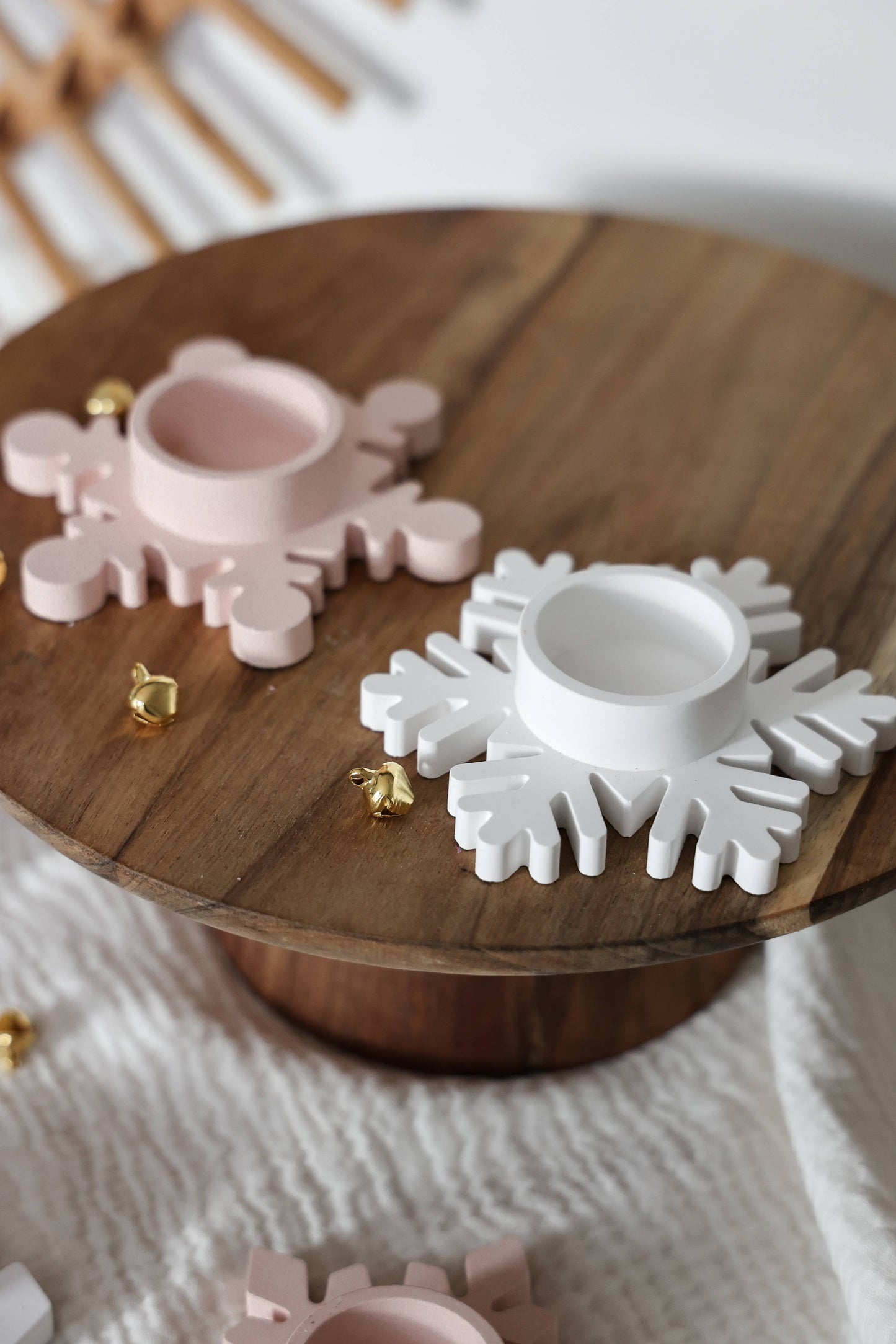 Porta Velas Floco de Neve