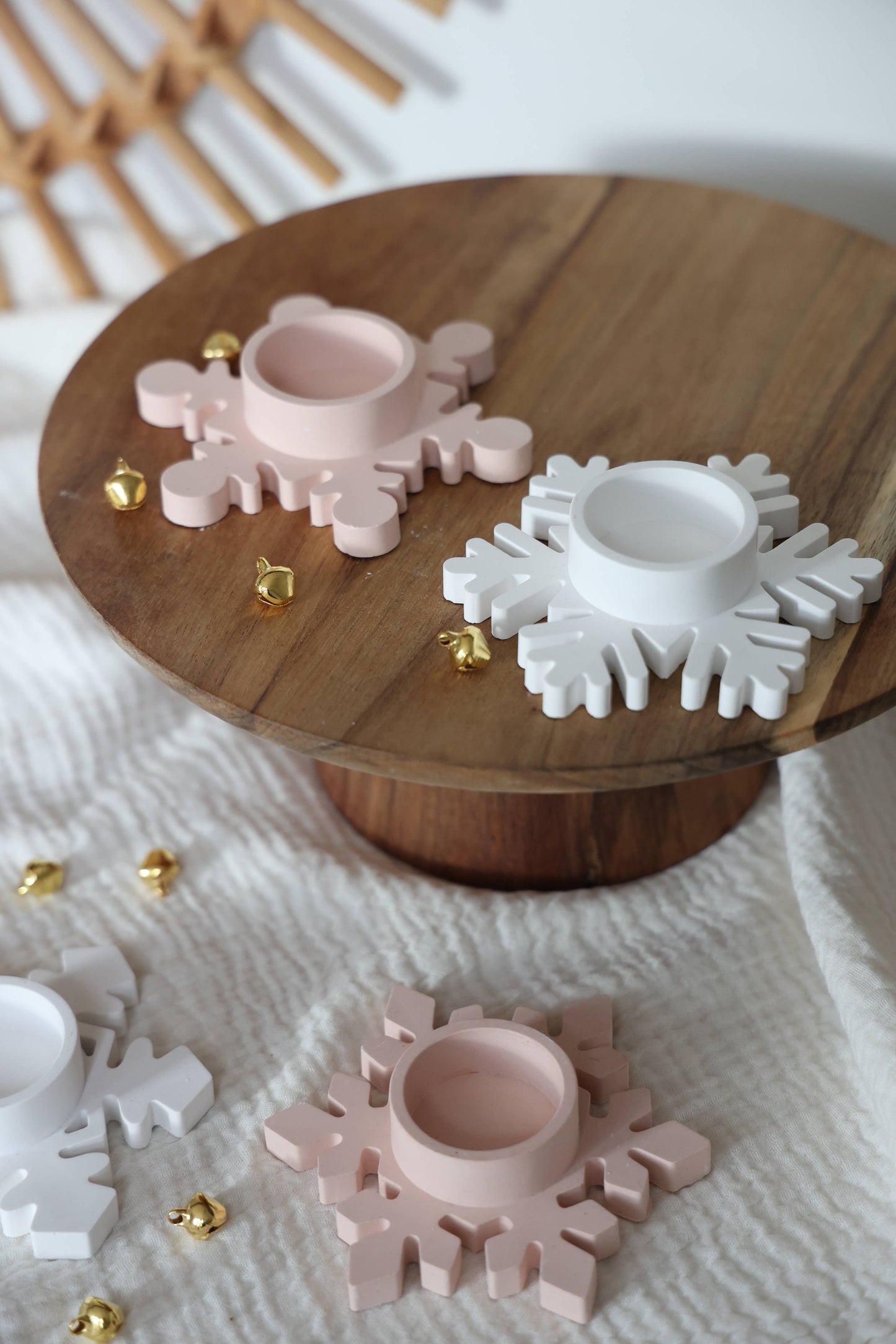 Porta Velas Floco de Neve