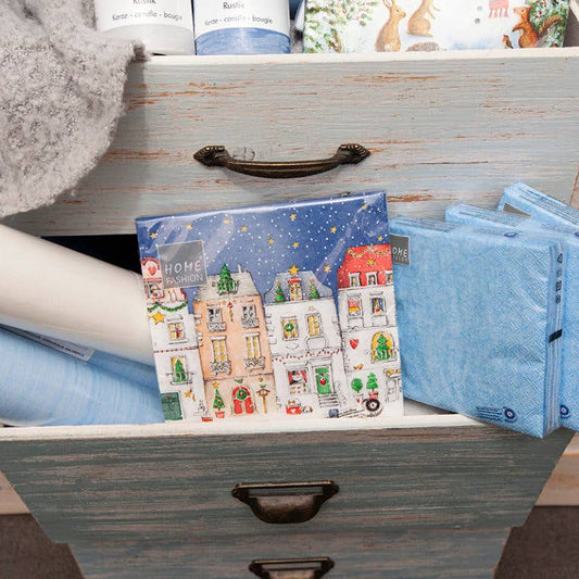 Guardanapos de Natal Aldeia Colorida