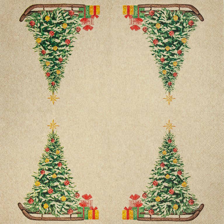 Guardanapos de Natal Árvore em Trenó