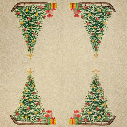 Christmas Napkins Tree in Sleigh