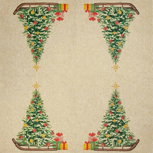 Guardanapos de Natal Árvore em Trenó