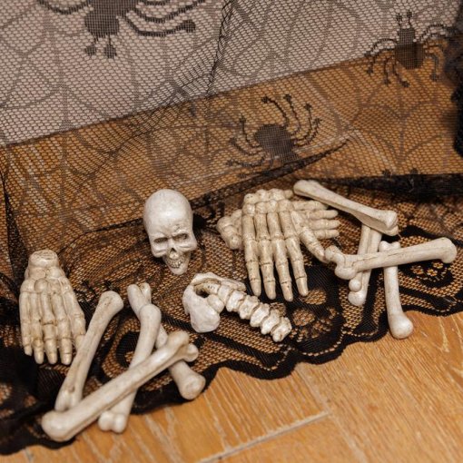 Sortido de Ossos Humanos Resina Branco Envelhecido Halloween