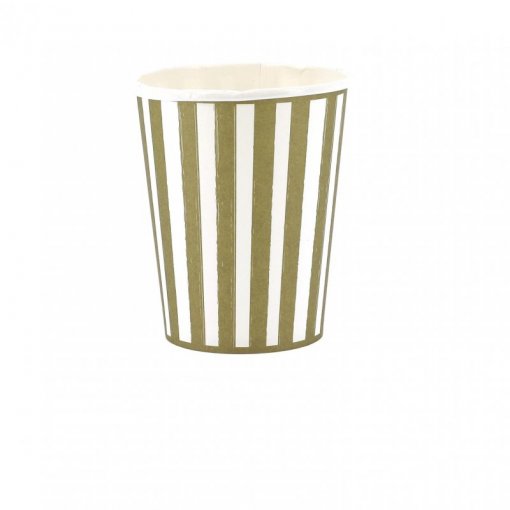 6 Copos Mix&Match Riscas Verde Oliva