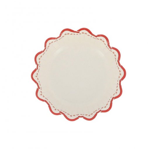 6 Taças Mix&Match Riscas Vermelhas