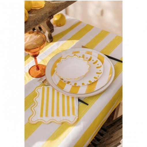 6 Taças Mix&Match Riscas Amarelas - conjunto