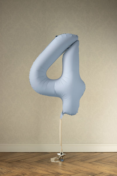 Balões Números Azul Claro