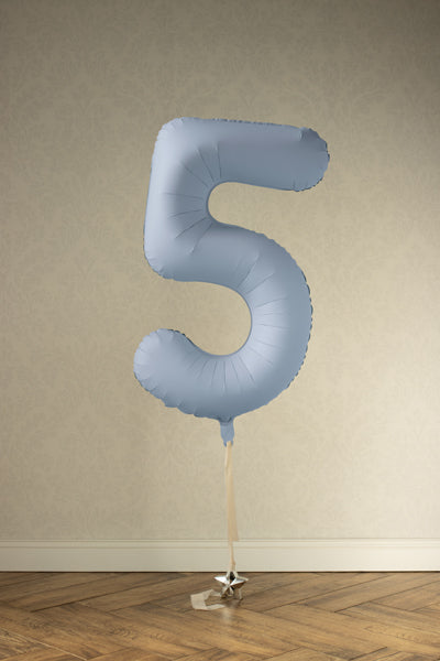Balões Números Azul Claro